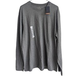 NWT Denver Hayes Medium Grey Long Sleeve 100% Cotton Crew‎ Neck Tee Shirt